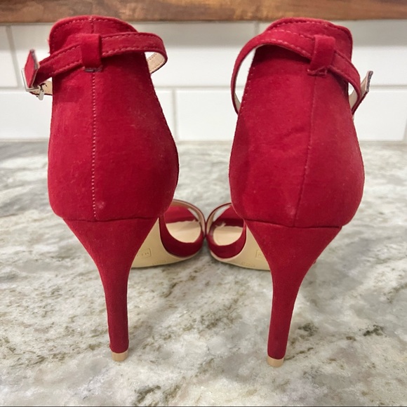 Metaphor Talula Dark Red Ankle Strap Dress Heeled Minimal Sandal Size 5.5 - Picture 8 of 9